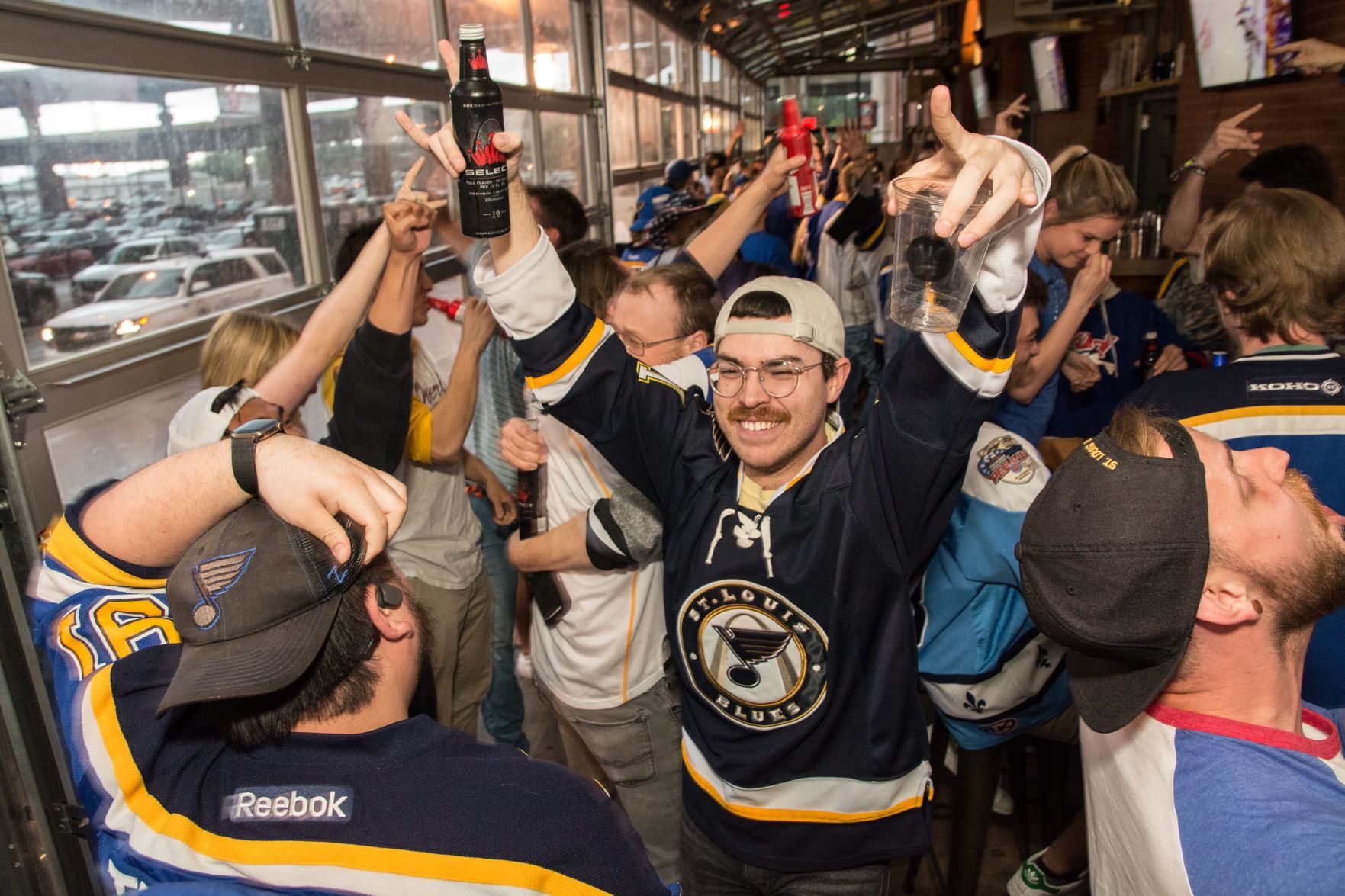Blues Fans at Wheelhouse during Stanley Cup Final Game 7. Spons